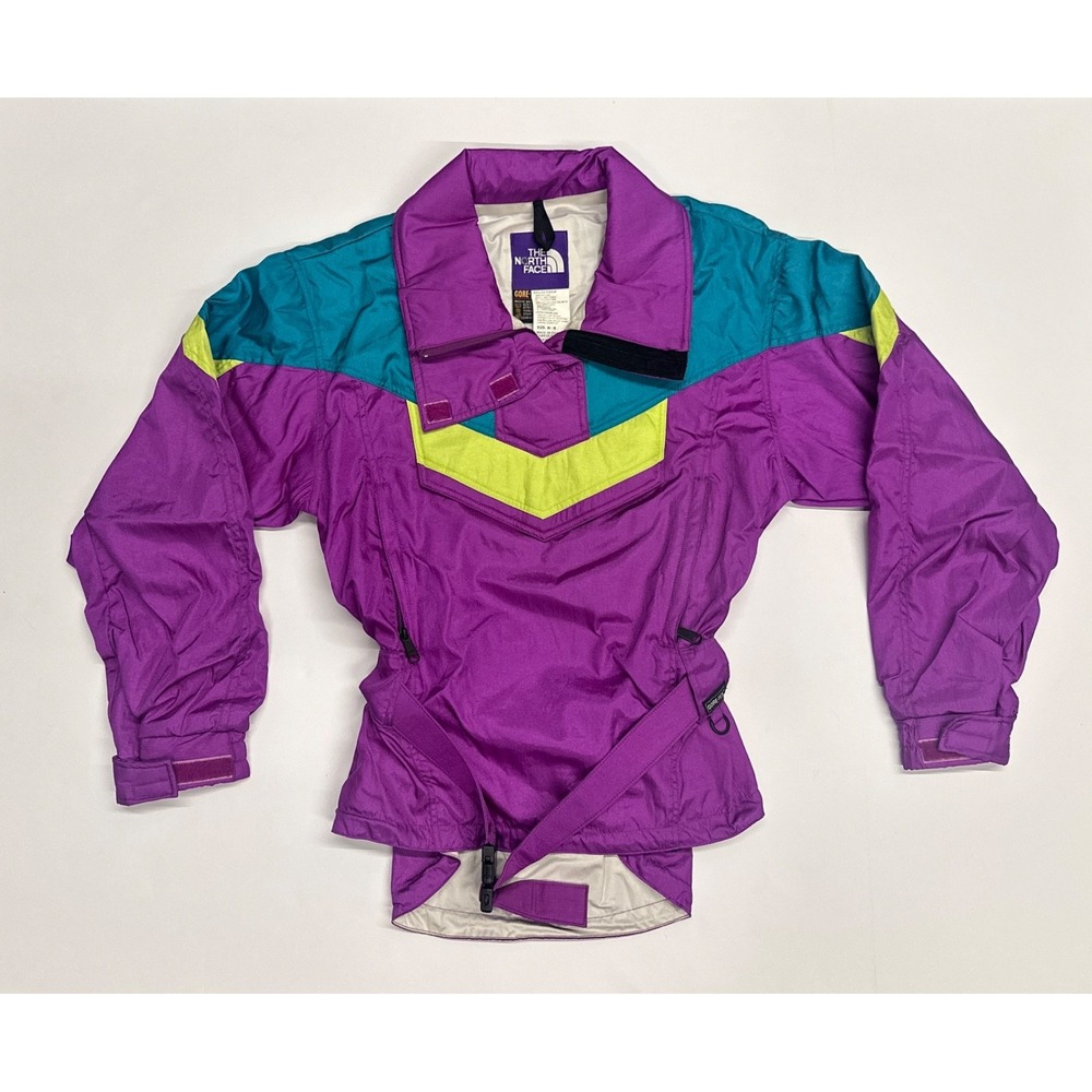 VTG 90s The North Face Vertical Gore-Tex Ski Jacket Women's 8 Purple Teal Mint